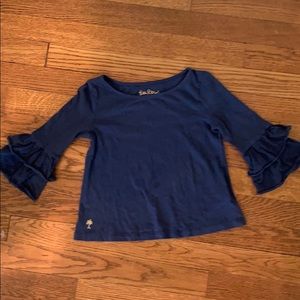 Kids Lilly Pulitzer size 4-5 navy blue shirt